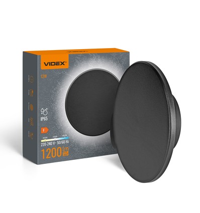 DOME vegglampe 12W - CCT, IP65, sort