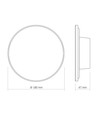 12W LED vegglampe, IP65 - 1200lm, 100lm/W, CCT, hvit, utendørs, inkl. lyskilde