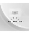 18W LED vegg/taklampe - IP65, CCT, 1850lm, sort, Bulkhead