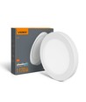 12W LED taklampe - 3CCT, Ø14,2cm, hvit kant, 170 grader, inkl. lyskilde
