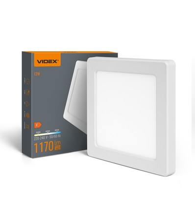 12W LED innfellingspanel / taklampe - 1170lm, 3CCT, 16,7x16,7cm, hvit kant, for innfelling eller utenpåliggende