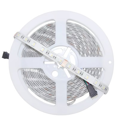 12W/m RGB+WW LED strip - 5 meter, IP65, 60 LED per meter, 24V