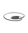 60cm 48W dimbar LED designer taklampe - 5150lm, TRIAC dimbar, sort kant, Ø60cm, 4000K