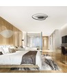 60cm 48W dimbar LED designer taklampe - 5150lm, TRIAC dimbar, sort kant, Ø60cm, 4000K