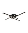 38W LED taklampe - 85x85cm, dimbar, sort, 4000K, moderne design