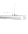 Limea Prismatica LED-armatur 1200mm 40W/30W/20W - 3CCT, 230V, 100°, IP44, IK10, 1200x115x60mm, industriell