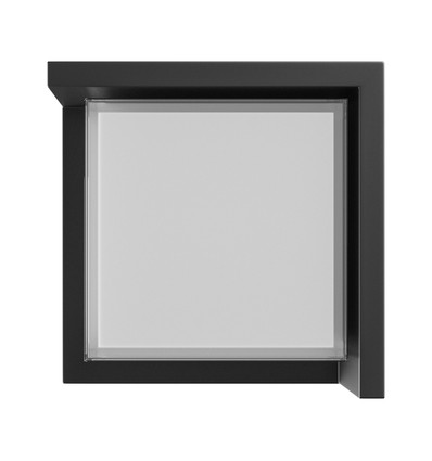 10W Verto Square Edge CCT vegglampe - 120lm/W, IP65, sort, 3-CCT, 160x160mm