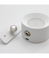 4,5W Oppladbar vegglampe CCT - IP20, rund, hvit, 360° roterbar, inkl. lyskilde og fjernkontroll