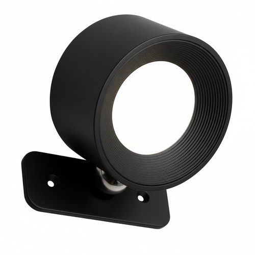 Oppladbar vegglampe CCT - 4,5W, Matt svart, rund, 360° roterbar, IP20, inkl. lyskilde