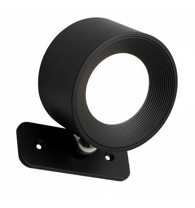 Oppladbar vegglampe CCT - 4,5W, Matt svart, rund, 360° roterbar, IP20, inkl. lyskilde