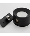 Oppladbar vegglampe CCT - 4,5W, Matt svart, rund, 360° roterbar, IP20, inkl. lyskilde