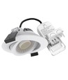 LEDlife DimToWarm+CCT RA96, hvit innfellingsspot - Hull: Ø6,8 cm, Mål: Ø8,3 cm, 7W, hvit kant, dimbar, 230V