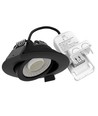 LEDlife DimToWarm+CCT RA96 sort innfellingsspot - Hull: Ø6,8 cm, Mål: Ø8,3 cm, 7W, hvit kant, dimbar, 230V