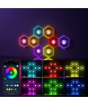 12 stk. RGBIC Hexagon Infinity Vegglys - Sett