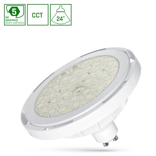 Ar111 LED 8,5W GU10 - 230V, 24°, CCT, hvit, Spectrum