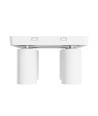 Taklampe med 2x2 spotter, GU10 - Hvit, IP20 innendørs, uten lyskilde