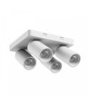Taklampe med 2x2 spotter, GU10 - Hvit, IP20 innendørs, uten lyskilde