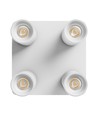 Taklampe med 2x2 spotter, GU10 - Hvit, IP20 innendørs, uten lyskilde