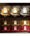 Oppladbar RGB+CCT LED bord/nattlampe - Bluetooth, Hvit, touch dimbar, IP20 innendørs