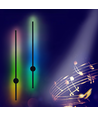 60cm RGBIC justerbar vegglampe - Bluetooth, 5V USB
