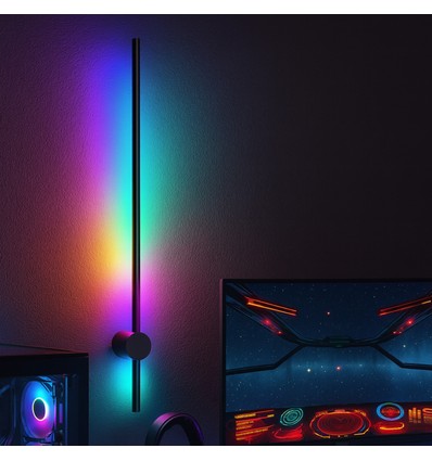 80cm RGBIC justerbar vegglampe - Bluetooth, 5V USB