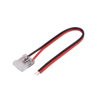 Skjøteledd til 10mm COB LED strip - 10cm ledning, 2-pin, til lodding