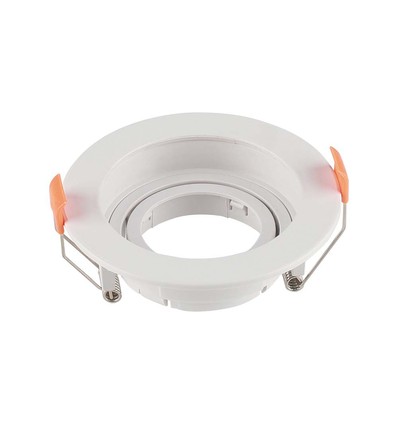 GU10 innbyggingsspot - Rund, hvit, IP20, hull: Ø8,5 cm, mål: Ø10,2 cm, uten lyskilde
