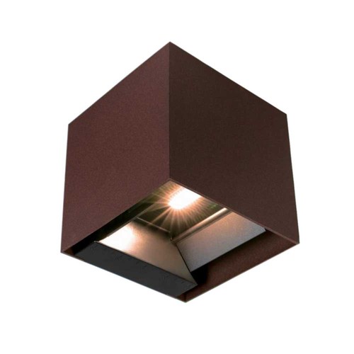 VT-409CCT LED vegglampe 9W - sol, PIR-sensor, 3-i-1, corten hus, IP65