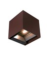 9W LED Solcelle vegglampe - IP65, CCT, 3 lysfarger, PIR-sensor, cortenfarget hus