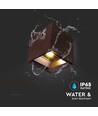 9W LED Solcelle vegglampe - IP65, CCT, 3 lysfarger, PIR-sensor, cortenfarget hus