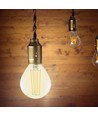 E14 4W LED filament pære - P45, klar, varm hvit, 400lm
