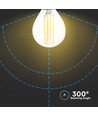 E14 4W LED filament pære - P45, klar, varm hvit, 400lm