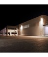 100W LED lyskaster - CCT, 3 lysfarger, frostet, arbeidslampe, utendørs