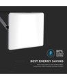 100W LED lyskaster - CCT, 3 lysfarger, frostet, arbeidslampe, utendørs