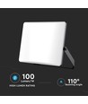 100W LED lyskaster - CCT, 3 lysfarger, frostet, arbeidslampe, utendørs