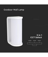 12W moderne vegglampe, 140lm/W - IP65, hvit, dimbar, CCT, inkl. lyskilde