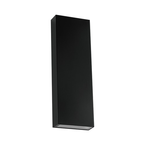 8W LED vegglampe med opp/ned lys - 140lm/W, IP65, sort, 4000K, rektangulær, inkl. lyskilde