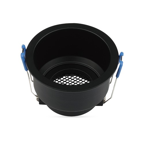 VT-9001RD lampeholder GU10 - aluminium, honeycomb, dyp anti-blending, svart rund