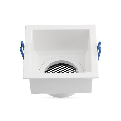 Vt-9001sq lampe GU10 - aluminium, honeycomb dyp antiblending, hvit firkantet