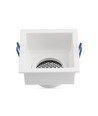 GU10 innfellingsspot, kvadratisk - Anti-glare, hvit, aluminium, Honeycomb, hull: 80x80mm, uten lyskilde