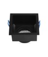 GU10 innfellingsspot, kvadratisk sort - Honeycomb anti-glare, aluminium, hull: 80x80mm