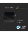 GU10 innfellingsspot, kvadratisk sort - Honeycomb anti-glare, aluminium, hull: 80x80mm