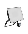 10W LED-lyskaster med sensor - 120lm/W, sort, IP65 utendørs