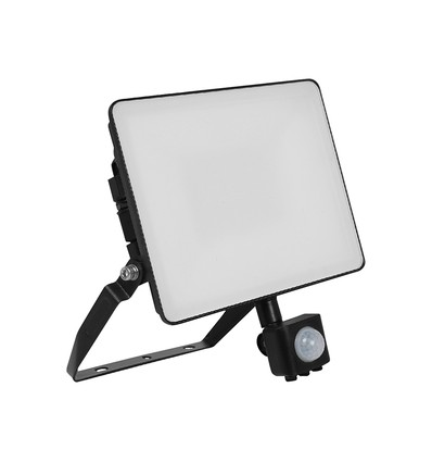 VT-4919-FC 20W LED-projektør - med hurtig tilkobling, PIR-sensor, 6500K, sort hus, 120lm/W