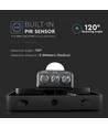 30W LED lyskaster med sensor - 120lm/W, IP65, PIR sensor, sort, kald hvit, utendørs