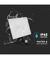 VT-4949-FC LED-projektør 50W - med hurtig tilkobling, PIR-sensor, 4000K, sort hus, 120 lm/W