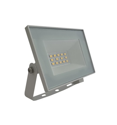 10W LED lyskaster, hvit - 850lm, IP65, 4000K, hvitt kabinett