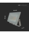 10W LED lyskaster, hvit - 850lm, IP65, 4000K, hvitt kabinett