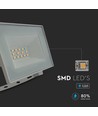 10W LED lyskaster, hvit - 850lm, IP65, 4000K, hvitt kabinett