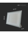 200W LED lyskaster - IP65, hvit, 4000K, utendørs fasadebelysning